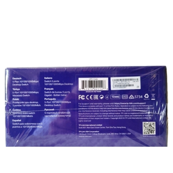 TP-LINK 5-Port 10/100/1000Mbps Desktop Switch (TL-SG105) - Picture 3 of 5